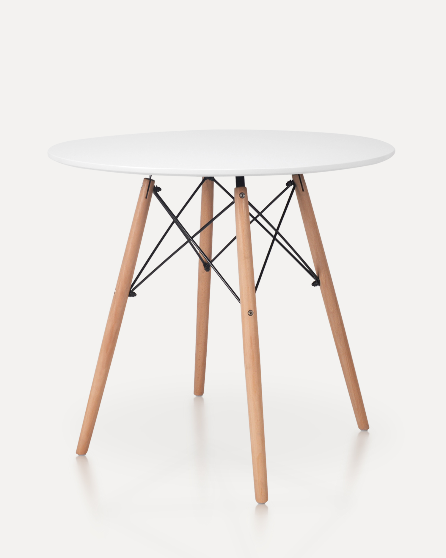 Nordický jedálenský stolík s okrúhlym drevom Nordický jedálenský stolík s okrúhlym drevom