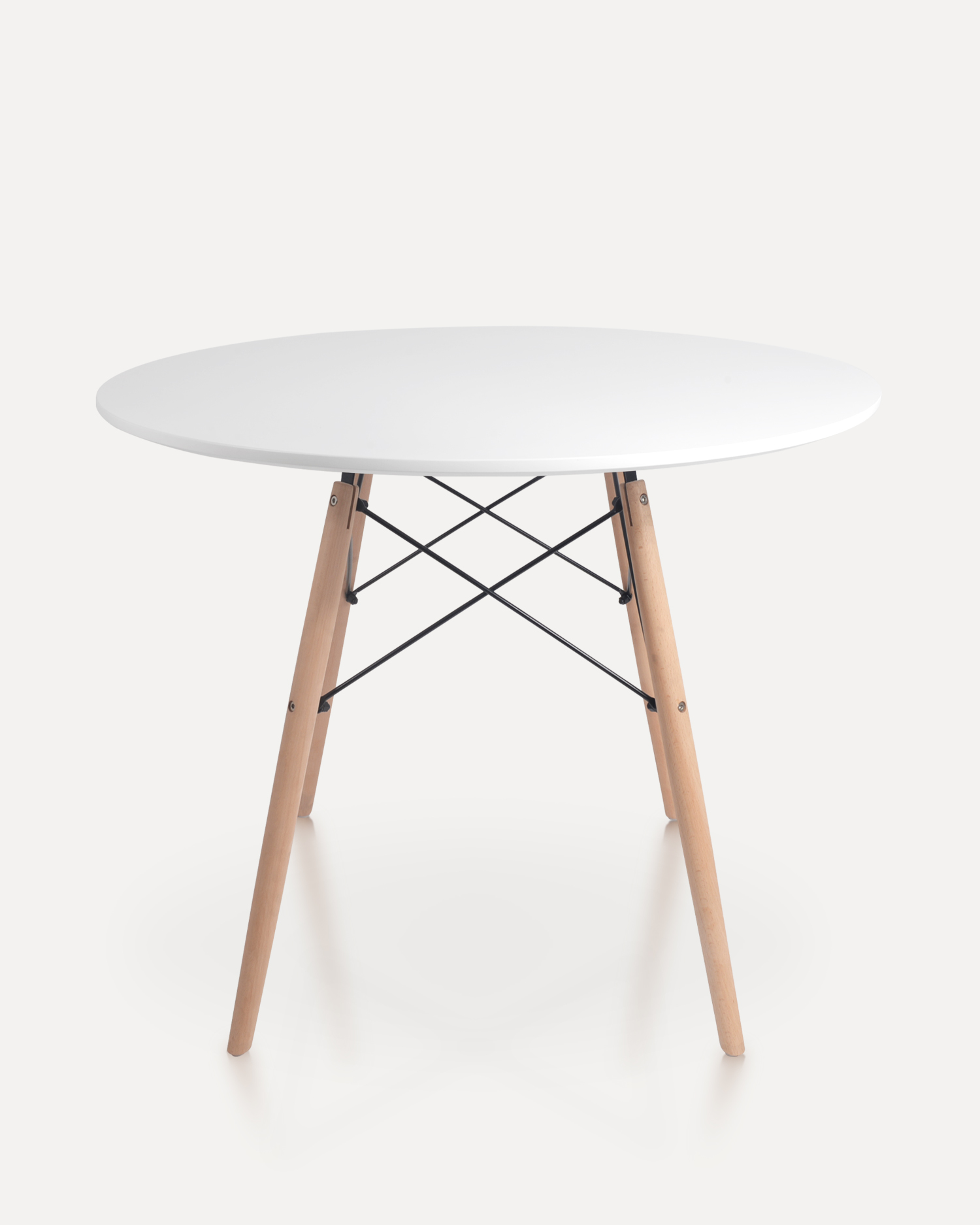 Nordický jedálenský stolík s okrúhlym drevom Nordický jedálenský stolík s okrúhlym drevom