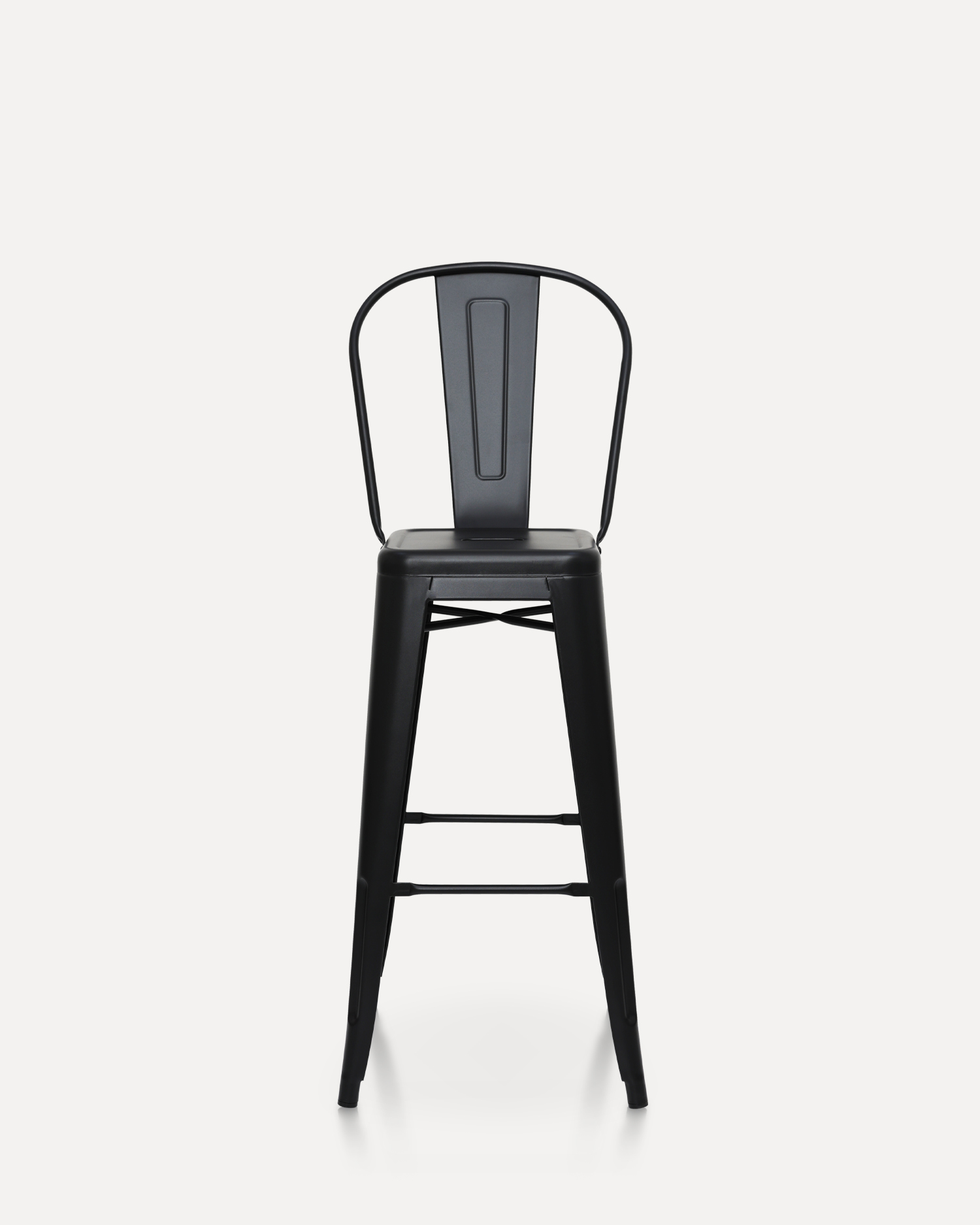 Black Metal Barstool s operadlom Black Metal Barstool s operadlom