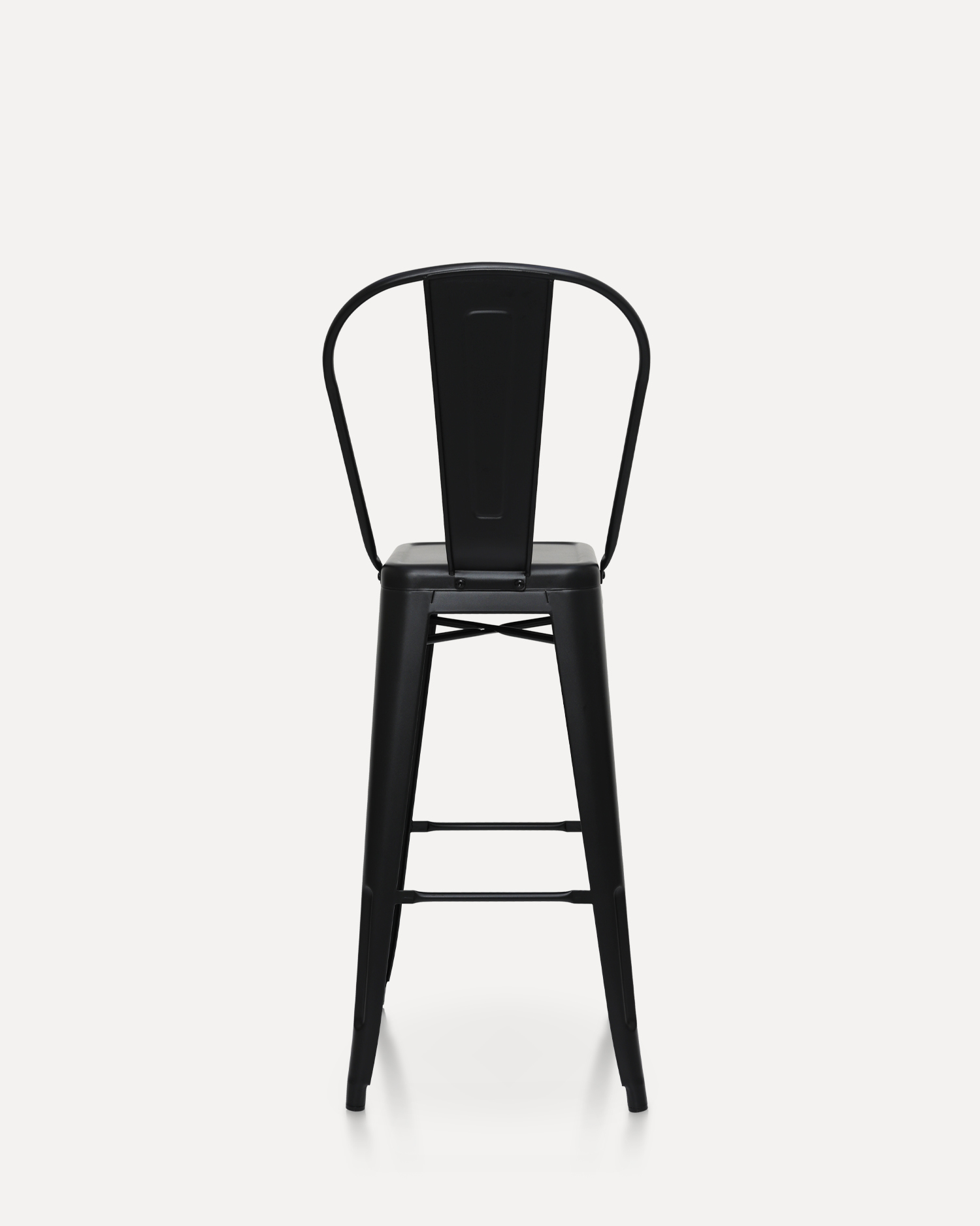 Black Metal Barstool s operadlom Black Metal Barstool s operadlom