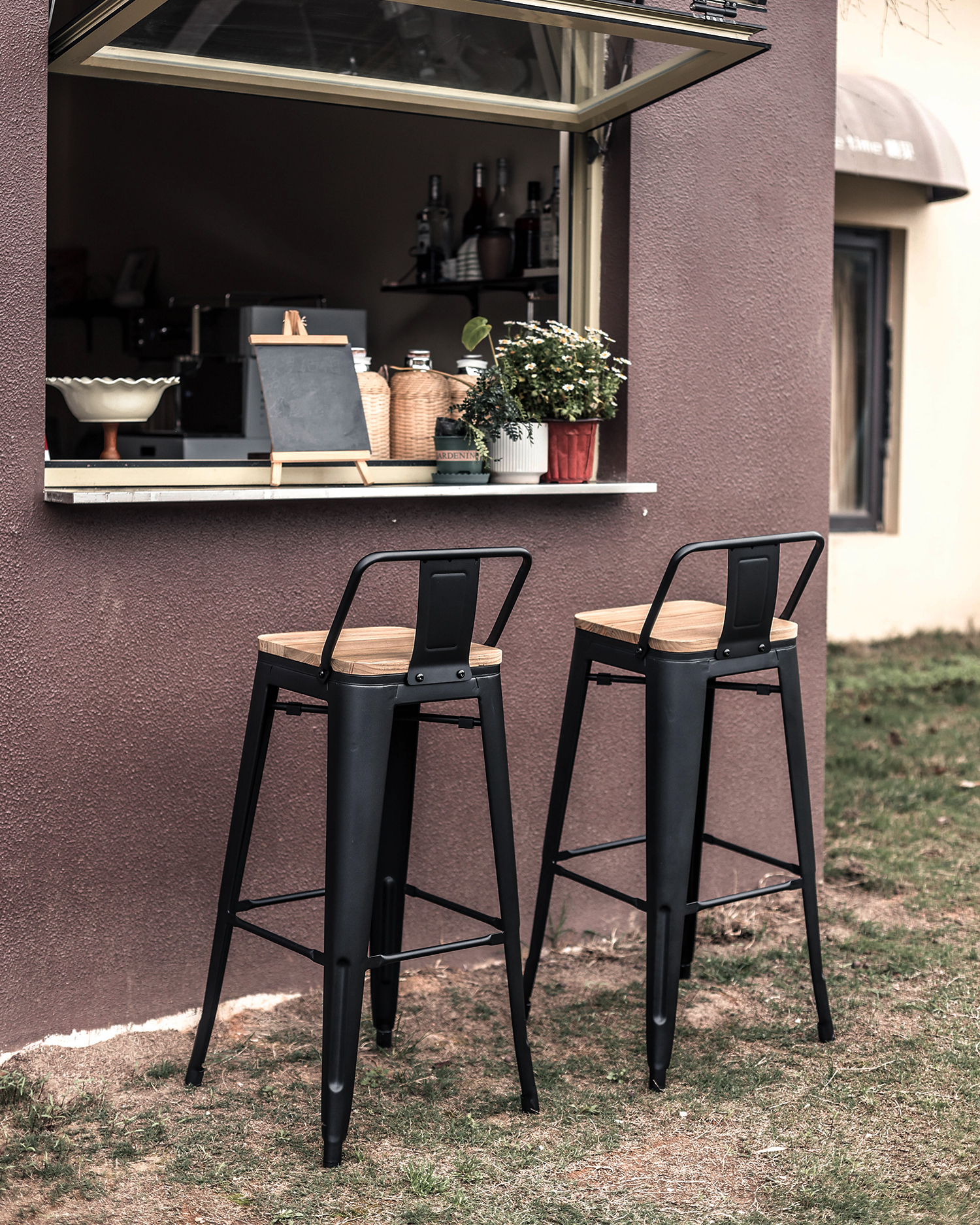 Rustikálne terasy dizajnérske stoličky Rustikálne terasy dizajnérske stoličky